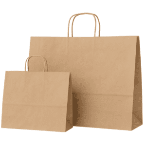 שקית נייר חומה שוכבת 40x32x12 סמ